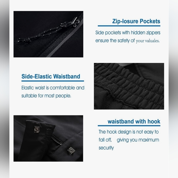 $79 NWT Men M Alpha Camp Travel Pants Water Wind Resistant Fleece Lined Hiking - Picture 14 of 14